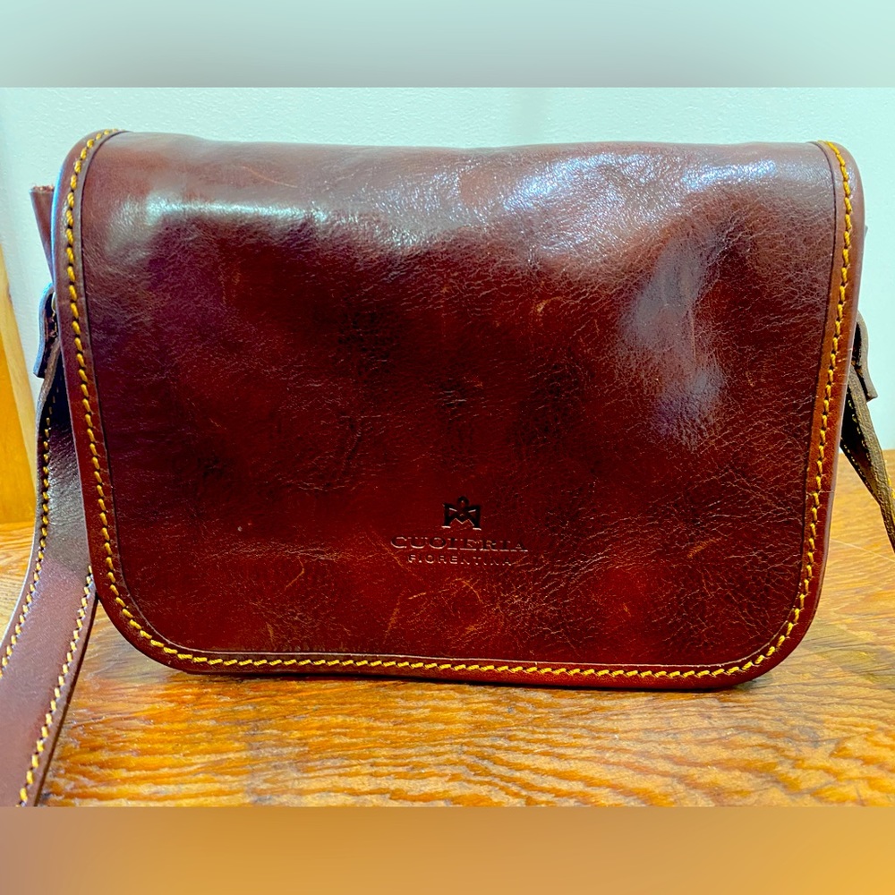 CUOIERIA FIORENTINA Crossbody Leather Purse Made in Italy